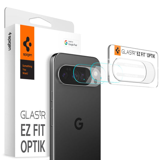 Folia ochronna na tylną kamerę Spigen GlastR Optik do Google Pixel 10 Pro, szkło hartowane, zestaw 2 sztuki, przezroczysta AGL09662