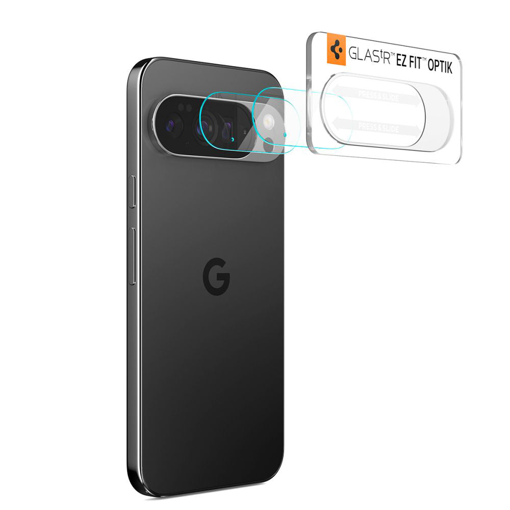 Folia ochronna na tylną kamerę Spigen GlastR Optik do Google Pixel 10 Pro, szkło hartowane, zestaw 2 sztuki, przezroczysta AGL09662