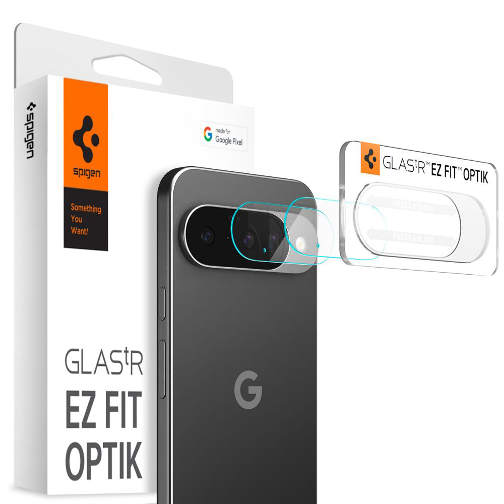 Folia ochronna na tylną kamerę Spigen GlastR Optik do Google Pixel 10, szkło hartowane, zestaw 2 sztuki, przezroczysta AGL09661