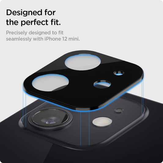 Folia ochronna na tylną kamerę Techsuit do Apple iPhone 12, szkło hartowane, czarna