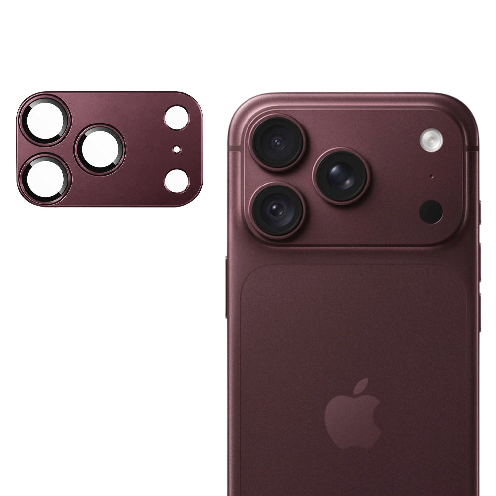 Szkło ochronne na tylny aparat Techsuit do Apple iPhone 18 Pro Max, szkło hartowane, bordowe