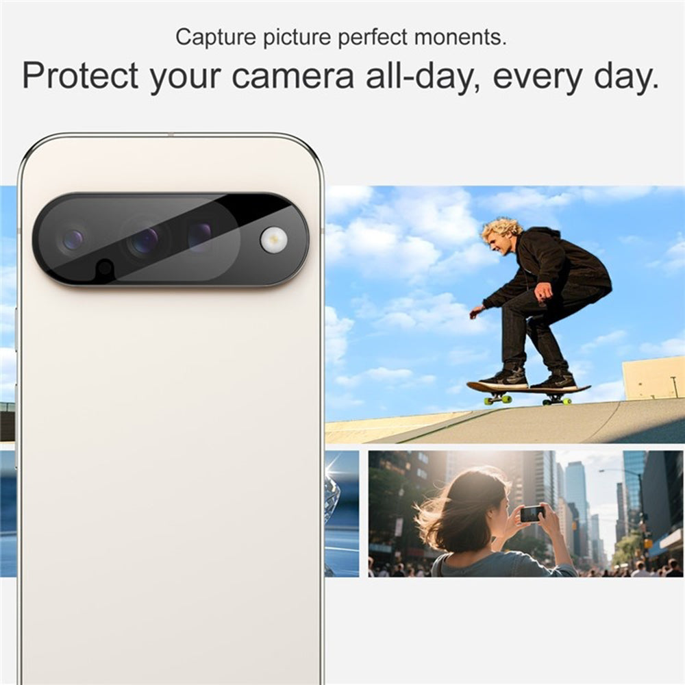Folia ochronna na tylną kamerę Techsuit do Google Pixel 10, szkło hartowane, czarna