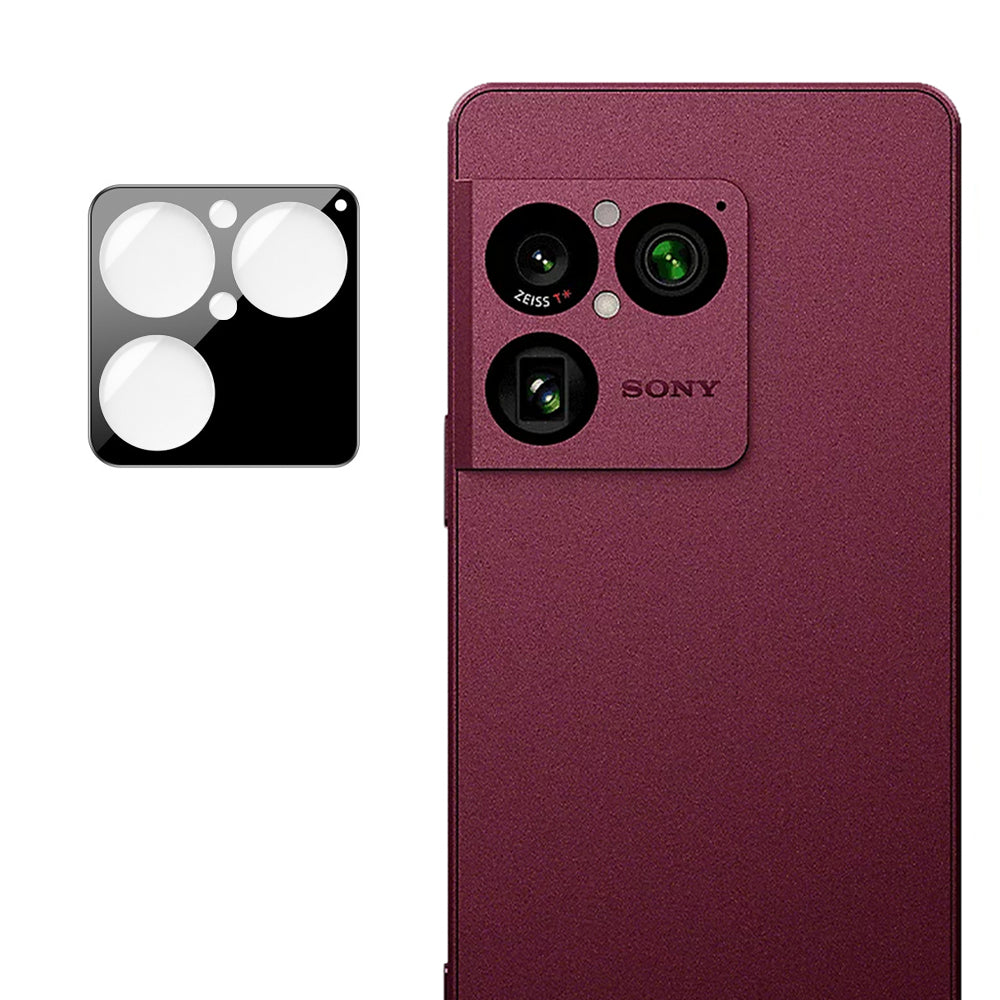 Szkło ochronne na tylny aparat Techsuit do Sony Xperia 1 VIII, szkło hartowane, czarne