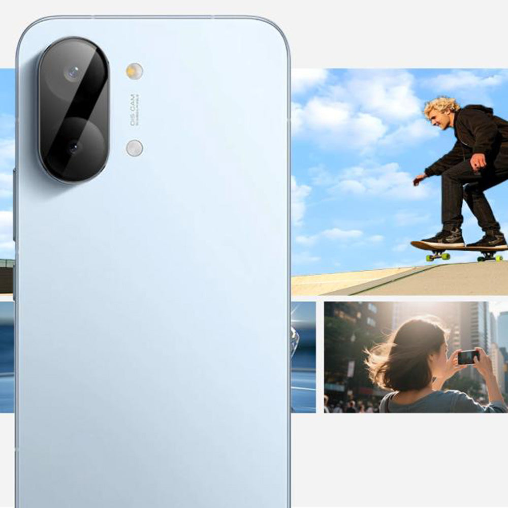 Folia ochronna Techsuit na tylny aparat Xiaomi Poco X8 Pro, Hartowane szkło, Czarne