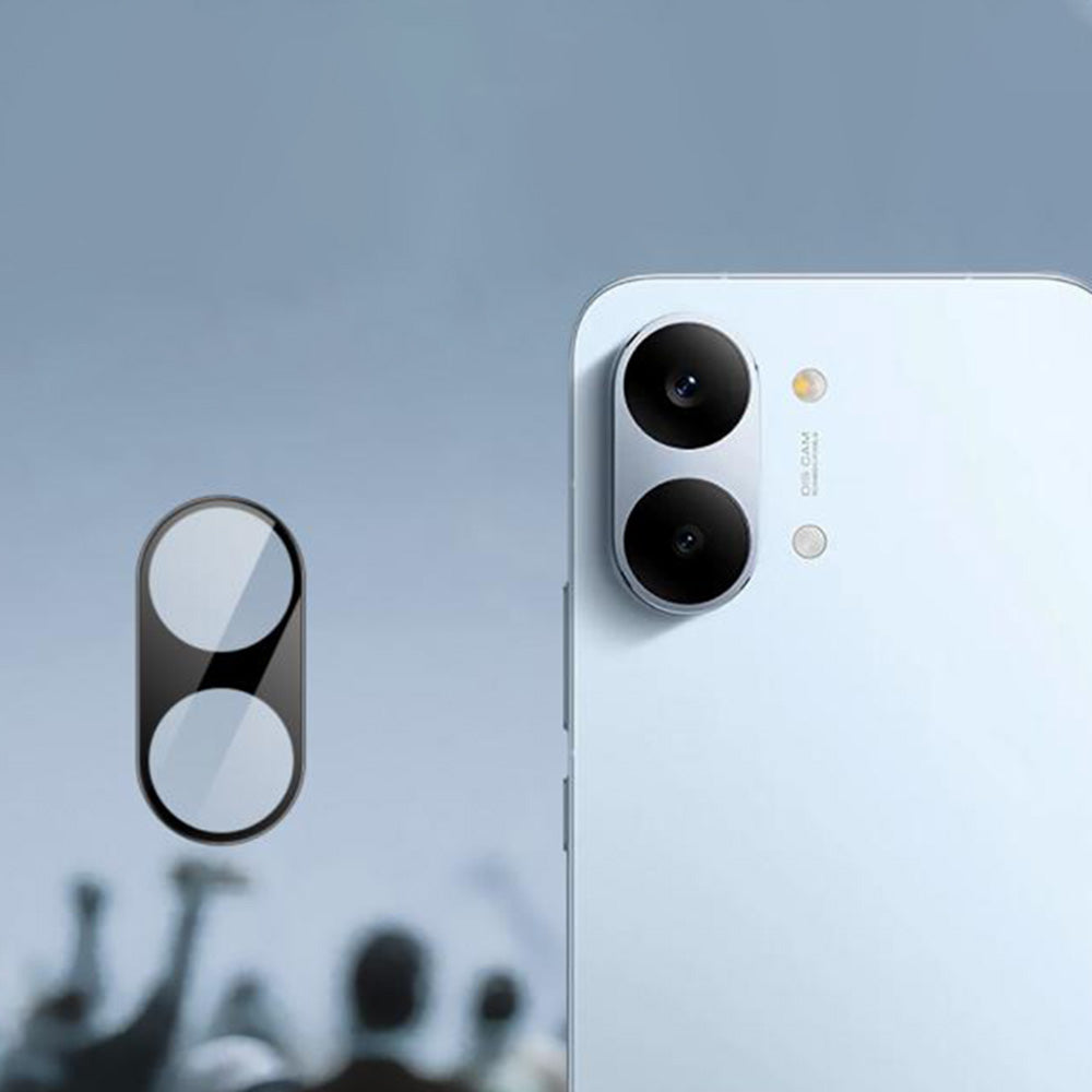 Folia ochronna Techsuit na tylny aparat Xiaomi Poco X8 Pro, Hartowane szkło, Czarne