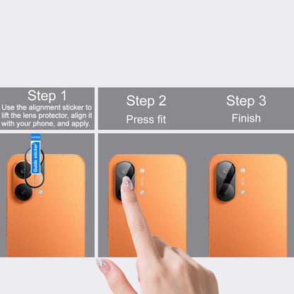 Folia ochronna Techsuit na tylny aparat Xiaomi Poco X8 Pro, Hartowane szkło, Czarne