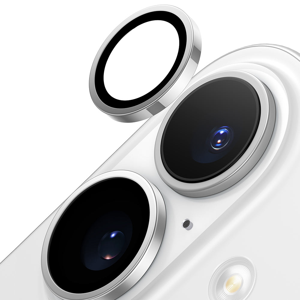 Folia ochronna na tylny aparat Torras Lensguard dla Apple iPhone 16 Plus / 16, Hartowane szkło, Metaliczny Szary