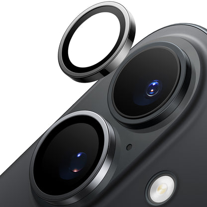 Folia ochronna na tylny aparat Torras Lensguard dla Apple iPhone 16 Plus / 16, Hartowane szkło, Czarna