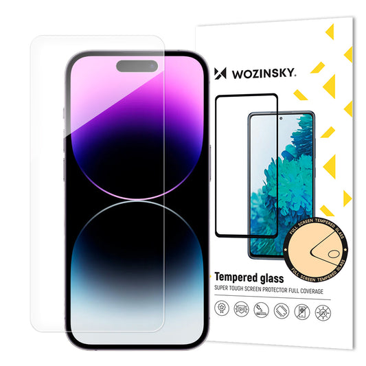 Folia ochronna na ekran WZK do Apple iPhone 15 Pro Max, szkło hartowane, pełna warstwa kleju