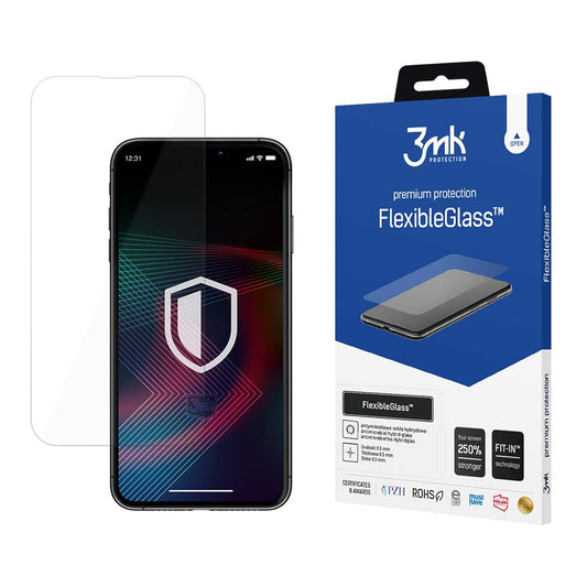 3MK FlexibleGlass Screen Protector do Apple iPhone 14 Plus / 14 Pro Max, elastyczne szkło, pełne klejenie 