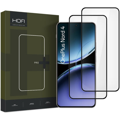 Ochraniacz ekranu HOFI Glass PRO+ dla OnePlus Nord 4, szkło ochronne, pełne klejenie, zestaw 2 sztuk, 2.5D, czarny