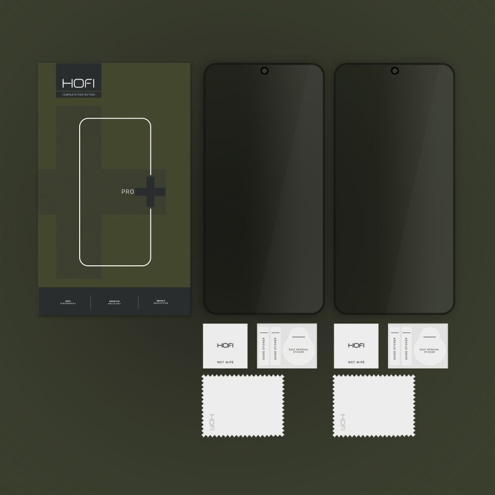 Folia ochronna na ekran Privacy HOFI Glass PRO+ do Samsung Galaxy S25 S931, szkło hartowane, pełna klej, zestaw 2 sztuki