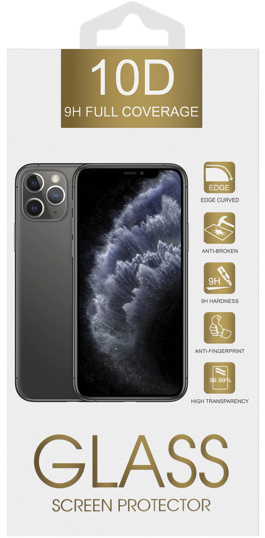 Folia ochronna na ekran OEM do Samsung Galaxy A26 A266 / A16 5G A166 / A16 4G A165 / M16 M166, szkło hartowane, pełna klej, 10D, czarna