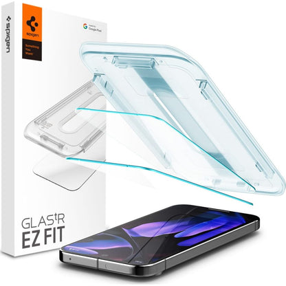 Folia ochronna na ekran Spigen GlastR EZ FIT dla Google Pixel 9 Pro XL, Szkło Hartowane, Pełne Klejenie, Zestaw 2 sztuki AGL08445