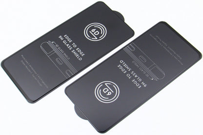 OEM Screen Protector Film for Apple iPhone 17e / 16e / 14 / 13 Pro, Tempered Glass, Full Glue, Set of 10 pieces, 6D, Black