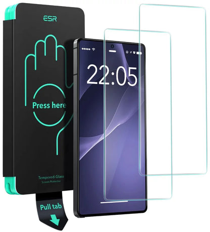Folia ochronna ESR na ekran dla Samsung Galaxy S25 Ultra S938, Szkło Hartowane, Pełne Klejenie, Zestaw 2 sztuki