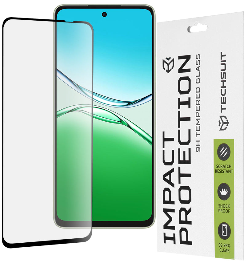 Folia ochronna na ekran Techsuit do Oppo A5 Pro 4G / A5 Pro, szkło hartowane, pełny klej, 111D, czarna