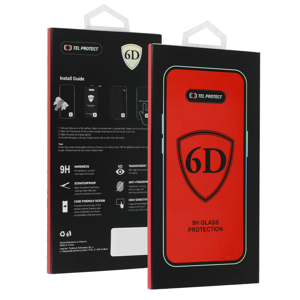 OEM Screen Protector for Samsung Galaxy A07 4G A075 / A06 A065 / A05 A055, Tempered Glass, Full Glue, 6D, Black