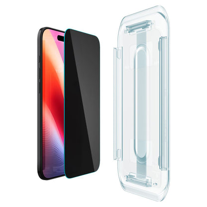 Folia ochronna Ecran Privacy Spigen GlastR EZ FIT dla Apple iPhone 17 Air, Szkło Hartowane, Full Glue, Zestaw 2 sztuki