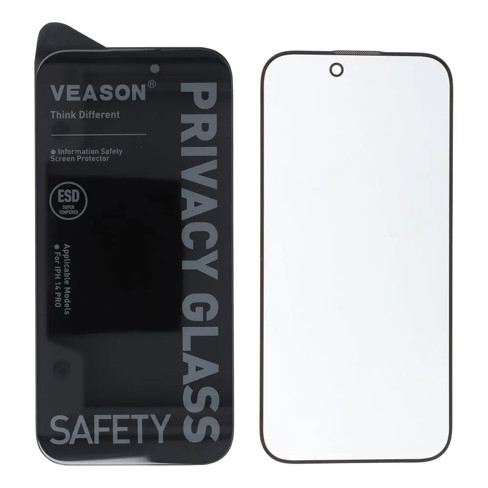 Veason Privacy Screen Protector for Apple iPhone 12 / 12 Pro, Tempered Glass, Full Glue, 6D