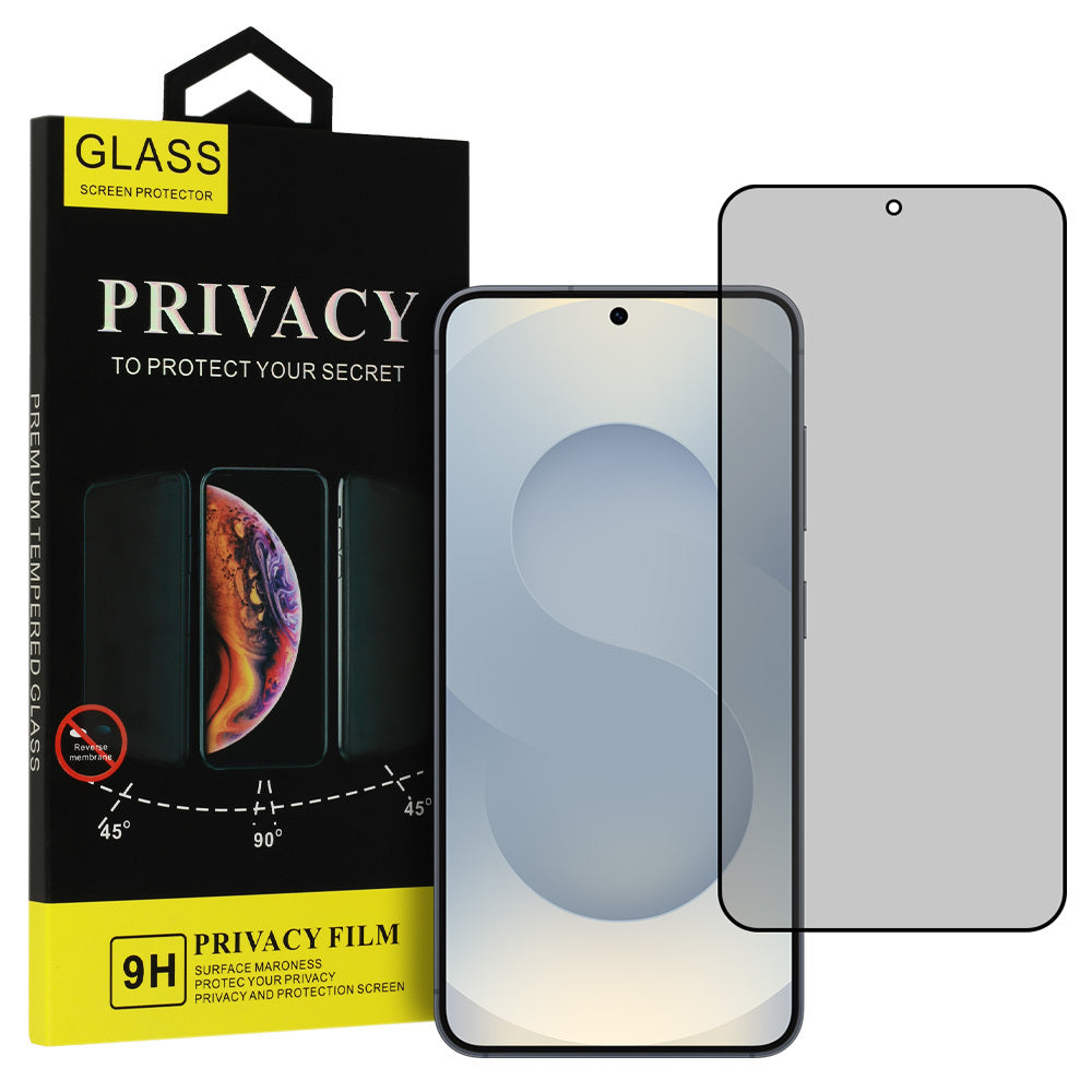 Privacy Screen Protector OEM Shield Screen for Samsung Galaxy S25 S931, Tempered Glass, Full Glue