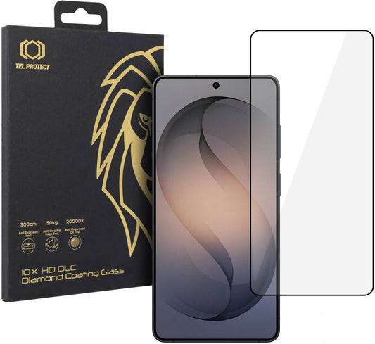 Szkło ochronne na ekran Tel Protect 10X HD DLC Diamond Coating do Samsung Galaxy S26 Ultra S948, szkło hartowane, pełny klej, czarne