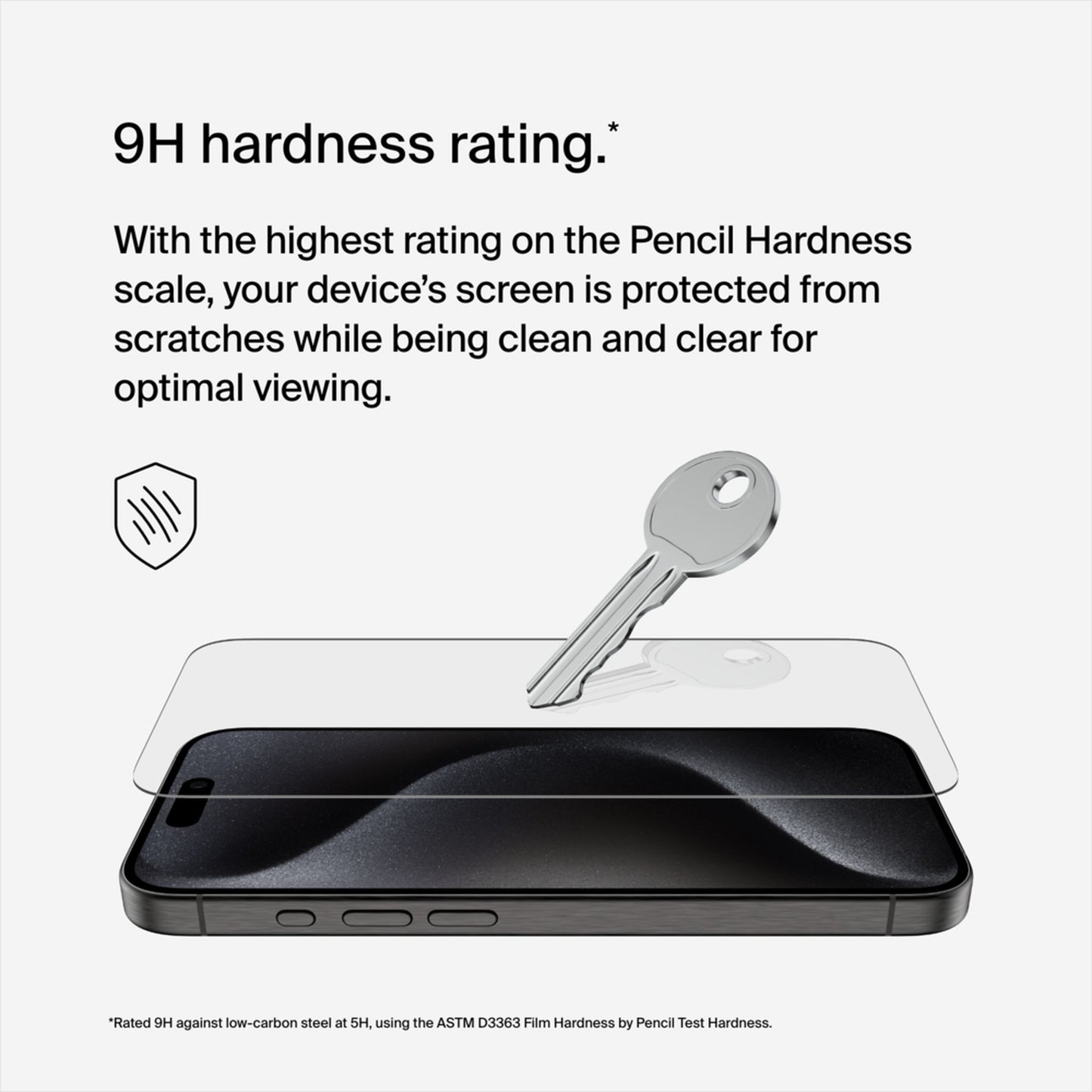 Folia ochronna na ekran Belkin ScreenForce TemperedGlass do Apple iPhone 15 Pro, szkło hartowane, pełna warstwa kleju OVA137zz