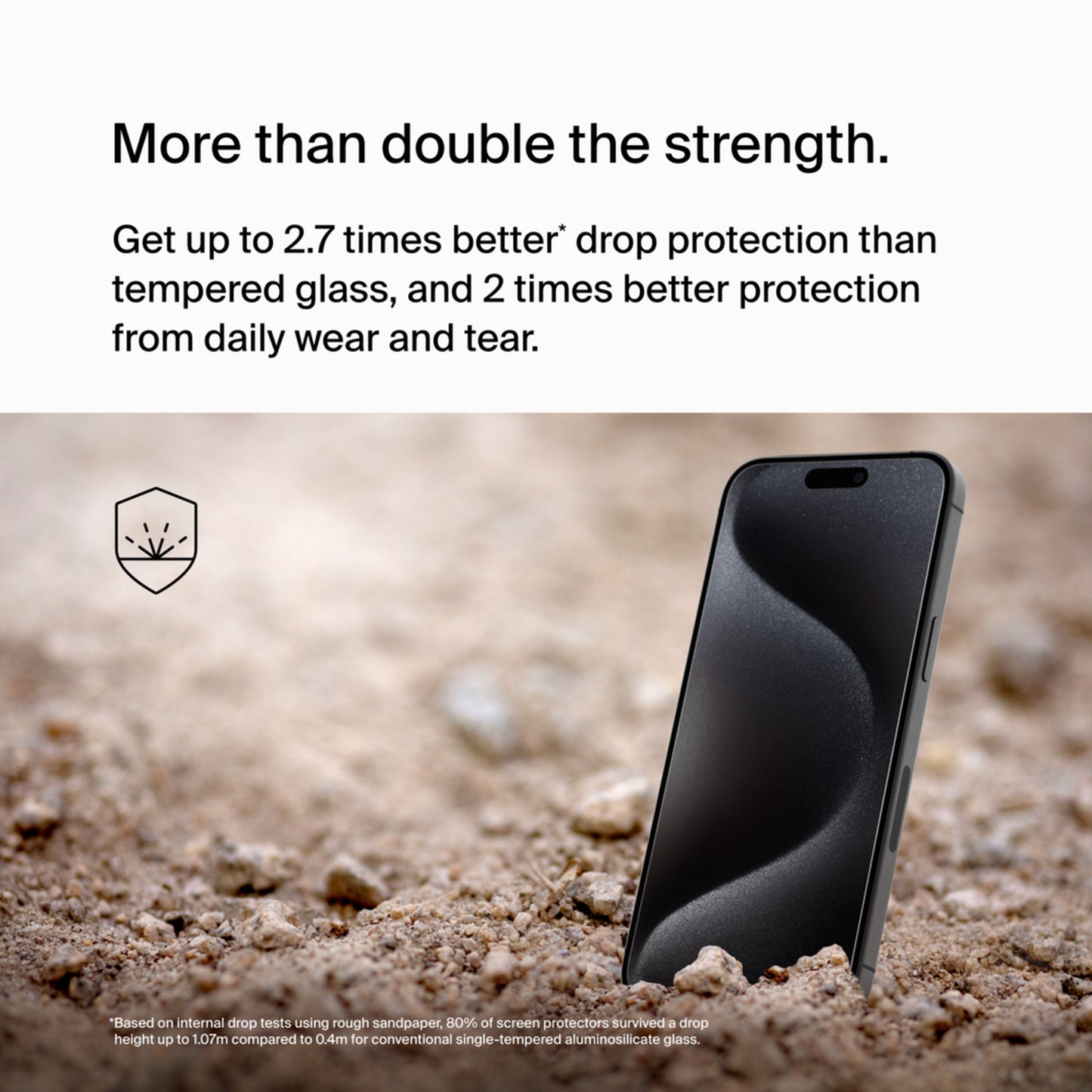 Folia ochronna na ekran Belkin ScreenForce UltraGlass 2 do Apple iPhone 15 Pro Max, szkło hartowane, pełna warstwa kleju OVA134zz