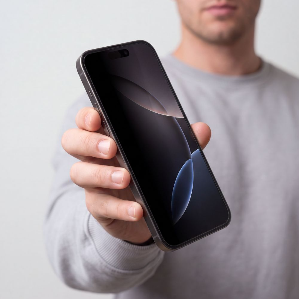 Folia ochronna na ekran Privacy Tech-Protect OneTouch do Apple iPhone 18 Pro Max, szkło hartowane, pełna klej, zestaw 2 sztuki
