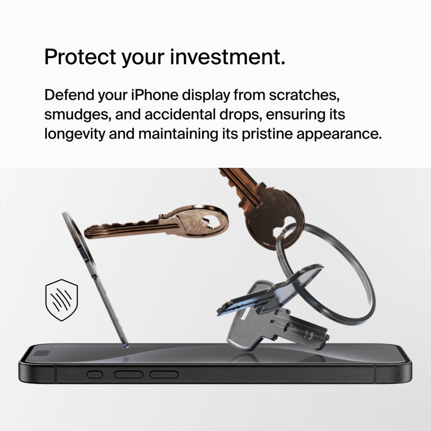 Folia ochronna na ekran Belkin ScreenForce UltraGlass 2 do Apple iPhone 15 Pro Max, szkło hartowane, pełna warstwa kleju OVA134zz