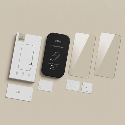 Folia ochronna na ekran Tech-Protect OneTouch do Apple iPhone 18 Pro / 17 Pro, szkło hartowane, pełna klej, zestaw 2 sztuki