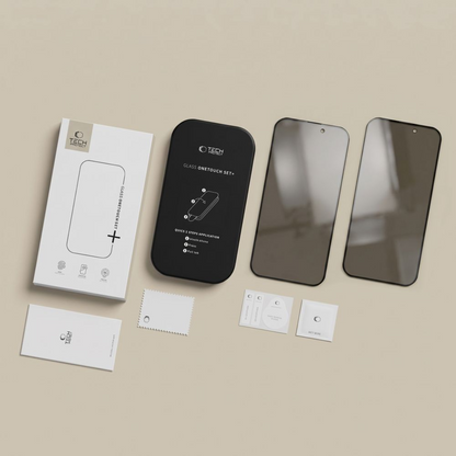 Folia ochronna na ekran Privacy Tech-Protect OneTouch do Apple iPhone 18 Pro Max, szkło hartowane, pełna klej, zestaw 2 sztuki