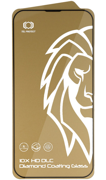 Szkło ochronne na ekran Tel Protect 10X HD DLC Diamond Coating do Apple iPhone 17 / 16 Pro, szkło hartowane, pełny klej, czarne
