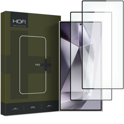 HOFI Glass PRO+ Screen Protector do Samsung Galaxy S24 Ultra S928, szkło ochronne, pełne klejenie, zestaw 2 sztuk, 2.5D, czarny 