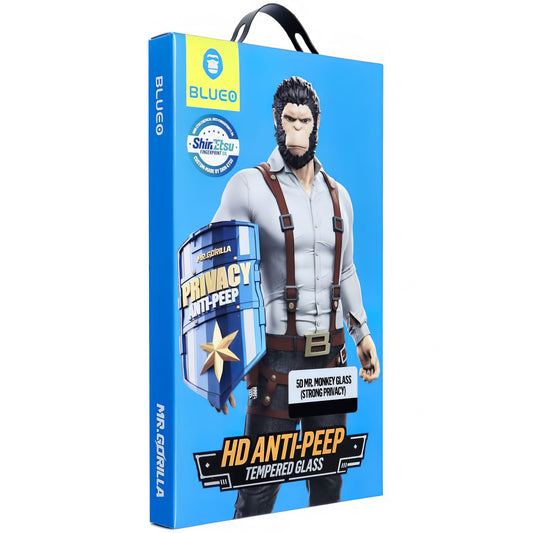 Folia ochronna Ecran Privacy Blueo dla Apple iPhone 16 Pro, Szkło Hartowane, Pełne Klejenie, 5D