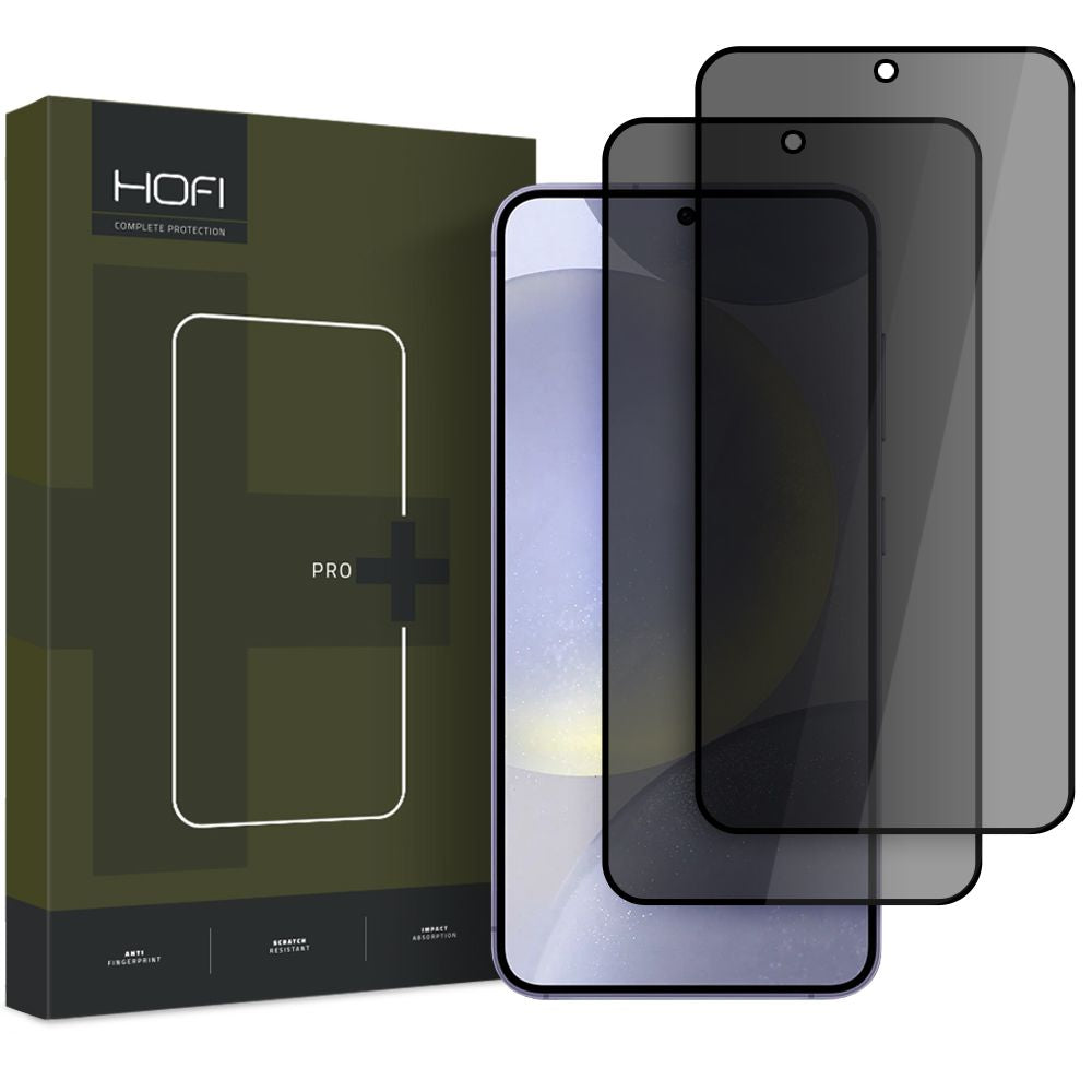 Folia ochronna na ekran Privacy HOFI Glass PRO+ do Samsung Galaxy S25 S931, szkło hartowane, pełna klej, zestaw 2 sztuki