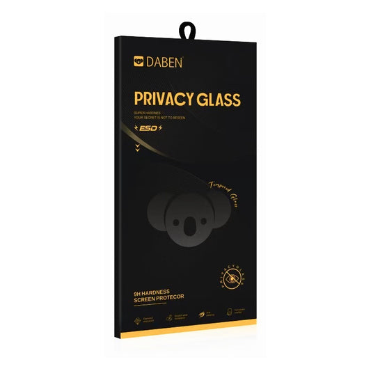 Folia ochronna Privacy Bear na ekran dla Apple iPhone 17e / 16e / 14 / 13 Pro, szkło hartowane, pełna klejność