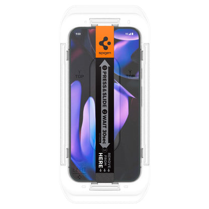 Folia ochronna na ekran Privacy Spigen GlastR EZ FIT do Google Pixel 9 / 9 Pro, szkło hartowane, pełny klej, zestaw 2 sztuki