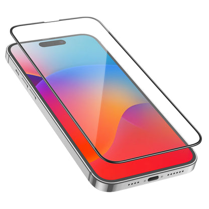 Folia ochronna do ekranu HOCO G16 dla Apple iPhone 15 Pro Max, Szkło Hartowane, Pełne Klejenie, 5D, Czarna