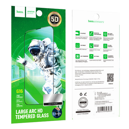 Folia ochronna na ekran HOCO G16 dla Apple iPhone XS / X, Hartowane szkło, Pełne klejenie, 5D, Czarna