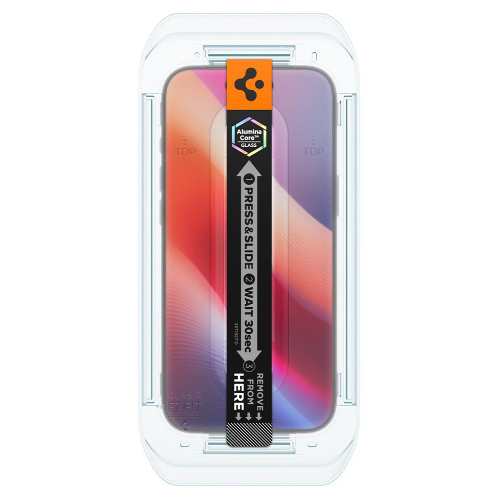 Folia ochronna Ecran Privacy Spigen GlastR EZ FIT dla Apple iPhone 17 Air, Szkło Hartowane, Full Glue, Zestaw 2 sztuki
