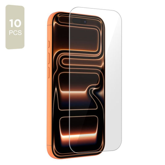 Folia ochronna na ekran Tech-Protect dla Apple iPhone 17 Pro / 17 / 16 Pro, Szkło Hartowane, Pełne Klejenie, Zestaw 10 sztuk