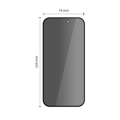 Folia ochronna na ekran Privacy Tech-Protect Spy+ do Apple iPhone 17 Pro Max / 16 Pro Max, szkło hartowane, pełna klej, zestaw 2 sztuki