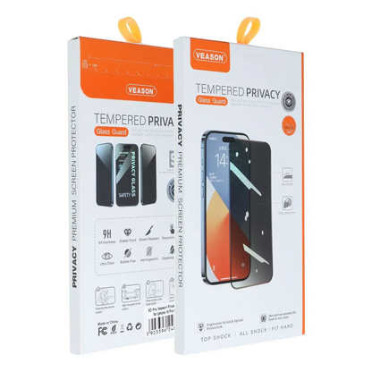 Veason Privacy Screen Protector for Apple iPhone 17 Pro Max, Tempered Glass, Full Glue, 6D