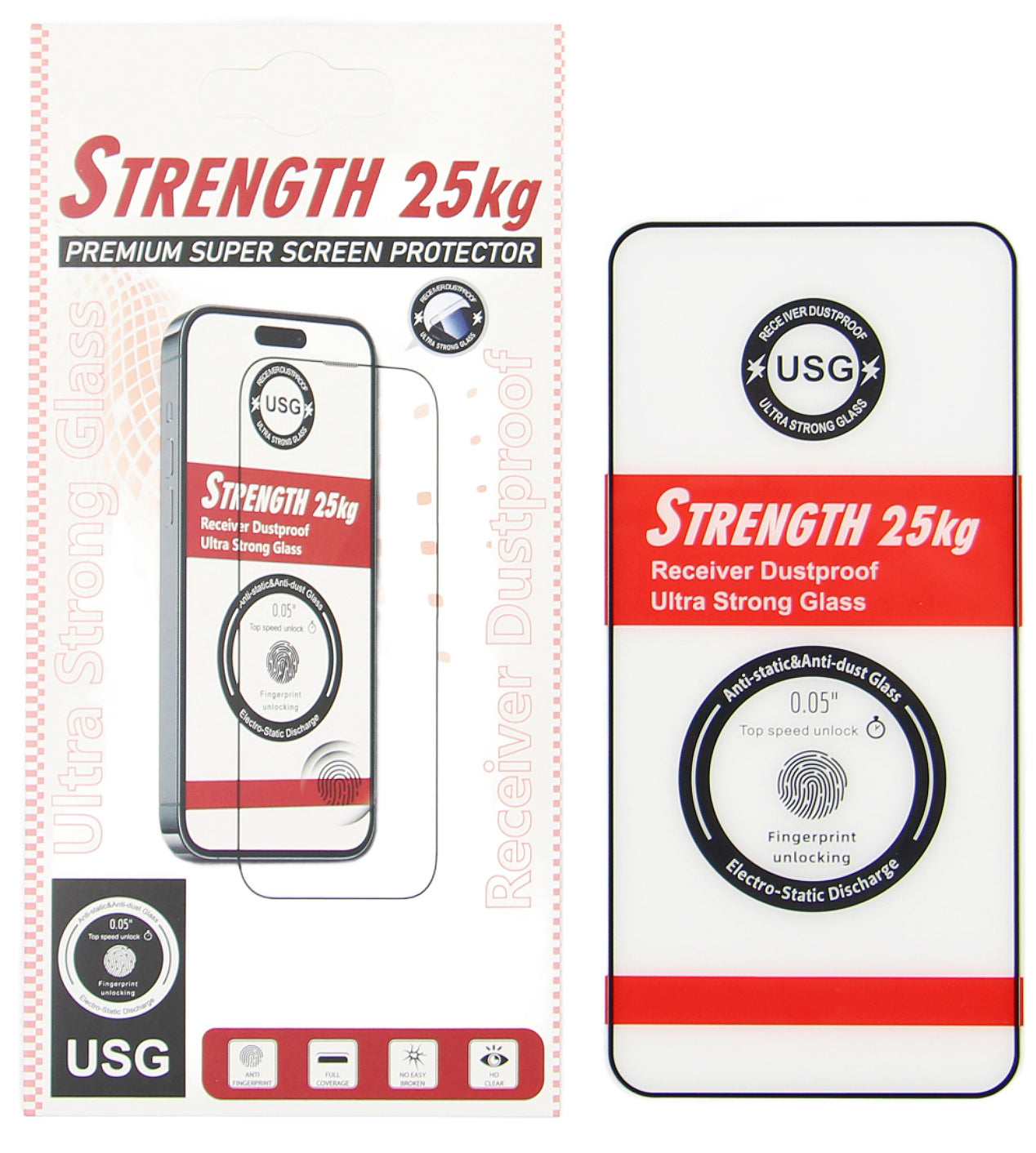 OEM Ultra Strong 25KG Screen Protector for Samsung Galaxy S24 Ultra S928, Tempered Glass, Full Glue, 2.5D, Black