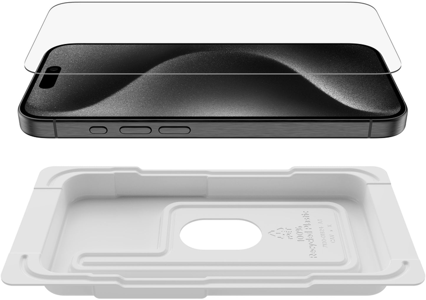 Folia ochronna na ekran Belkin ScreenForce TemperedGlass do Apple iPhone 15 Pro, szkło hartowane, pełna warstwa kleju OVA137zz