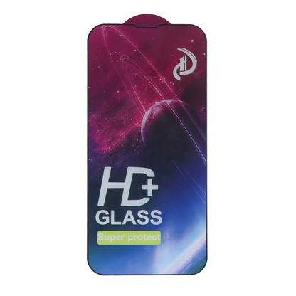 Folia ochronna na ekran OEM do Apple iPhone 18 Pro Max / 17 Pro Max, szkło hartowane, pełna klej, zestaw 10 sztuk, 9D, czarna
