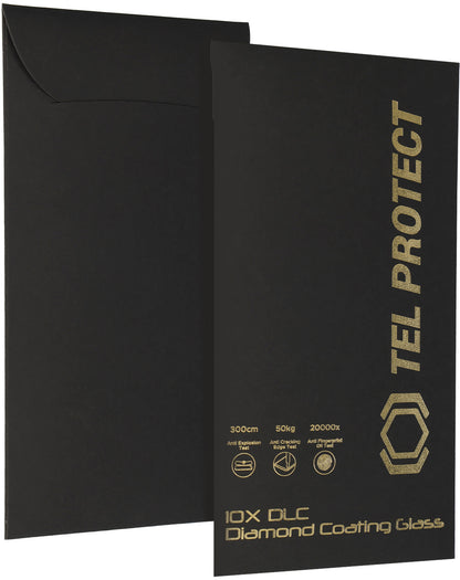 Szkło ochronne na ekran Tel Protect 10X HD DLC Diamond Coating do Apple iPhone 18 Pro / 17 Pro, szkło hartowane, pełny klej, czarne