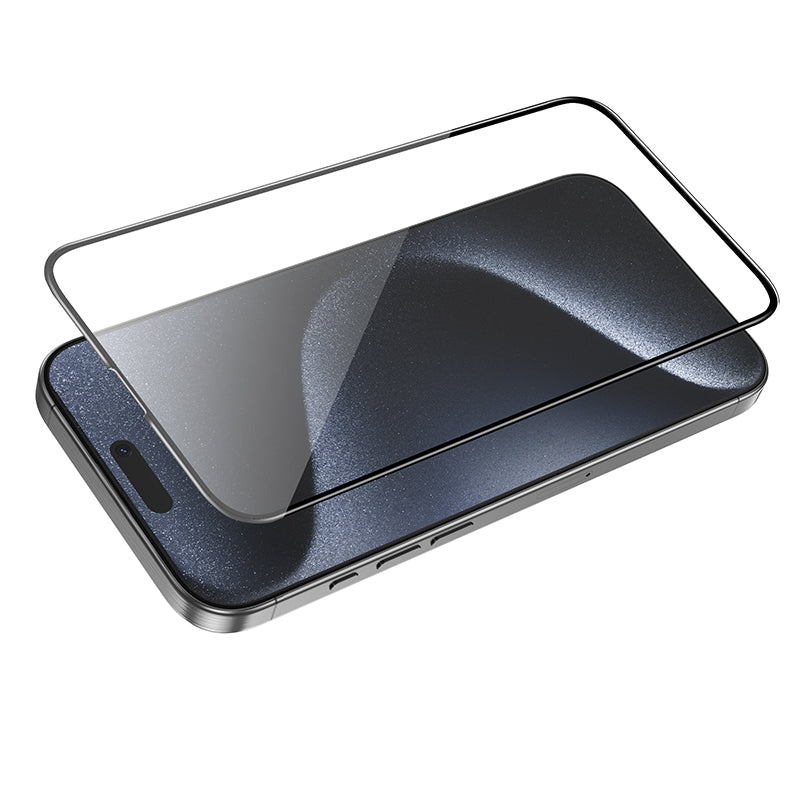 Folia ochronna do ekranu HOCO G16 dla Apple iPhone 16 Pro Max, Szkło Hartowane, Pełne Klejenie, 5D, Czarna