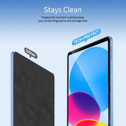 Folia ochronna na ekran Tech-Protect FIT+ dla Samsung Galaxy Tab S10 FE+, Hartowane szkło, Pełne klejenie, Zestaw 2 sztuki, 2.5D